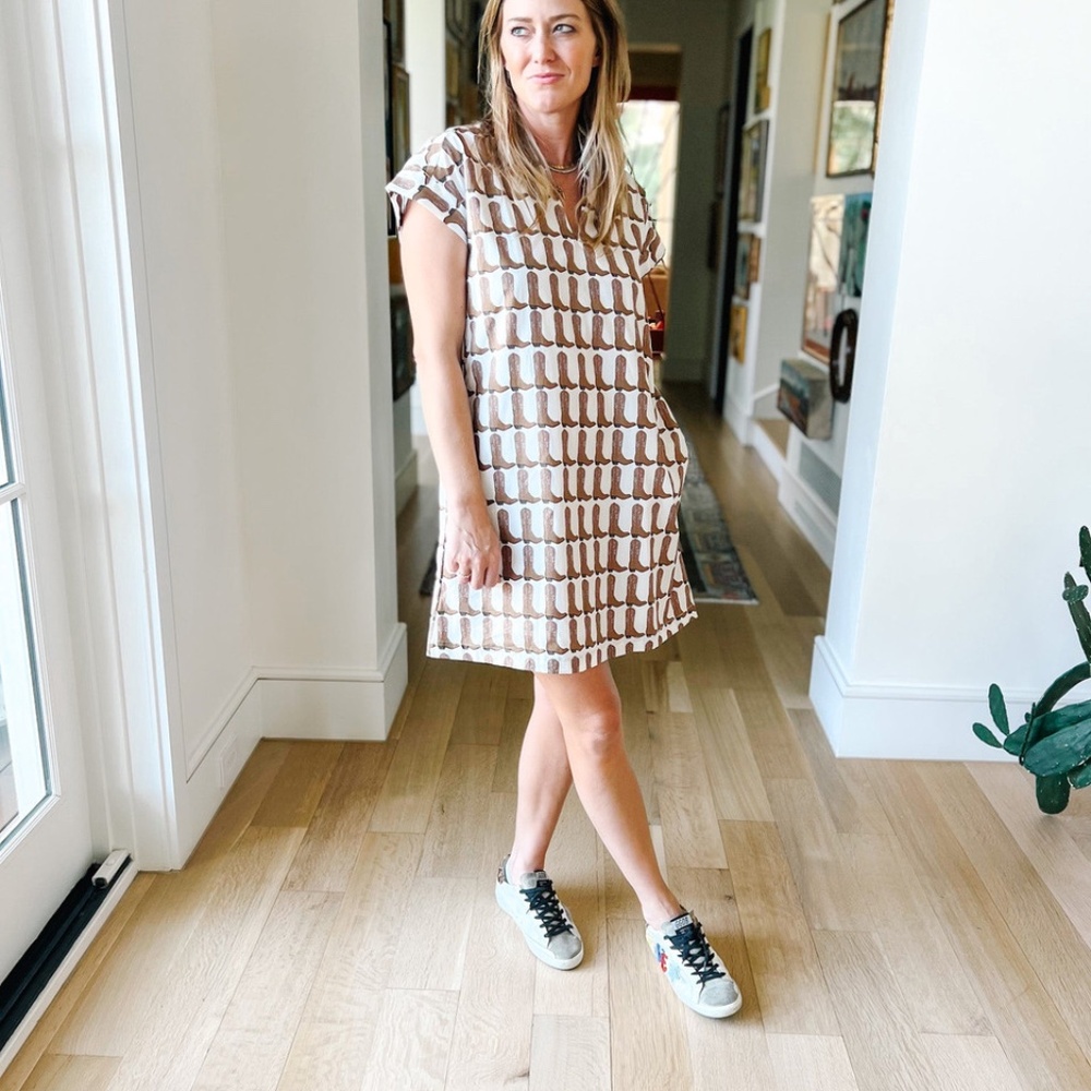 Cowboy Boots 100% Cotton Dress